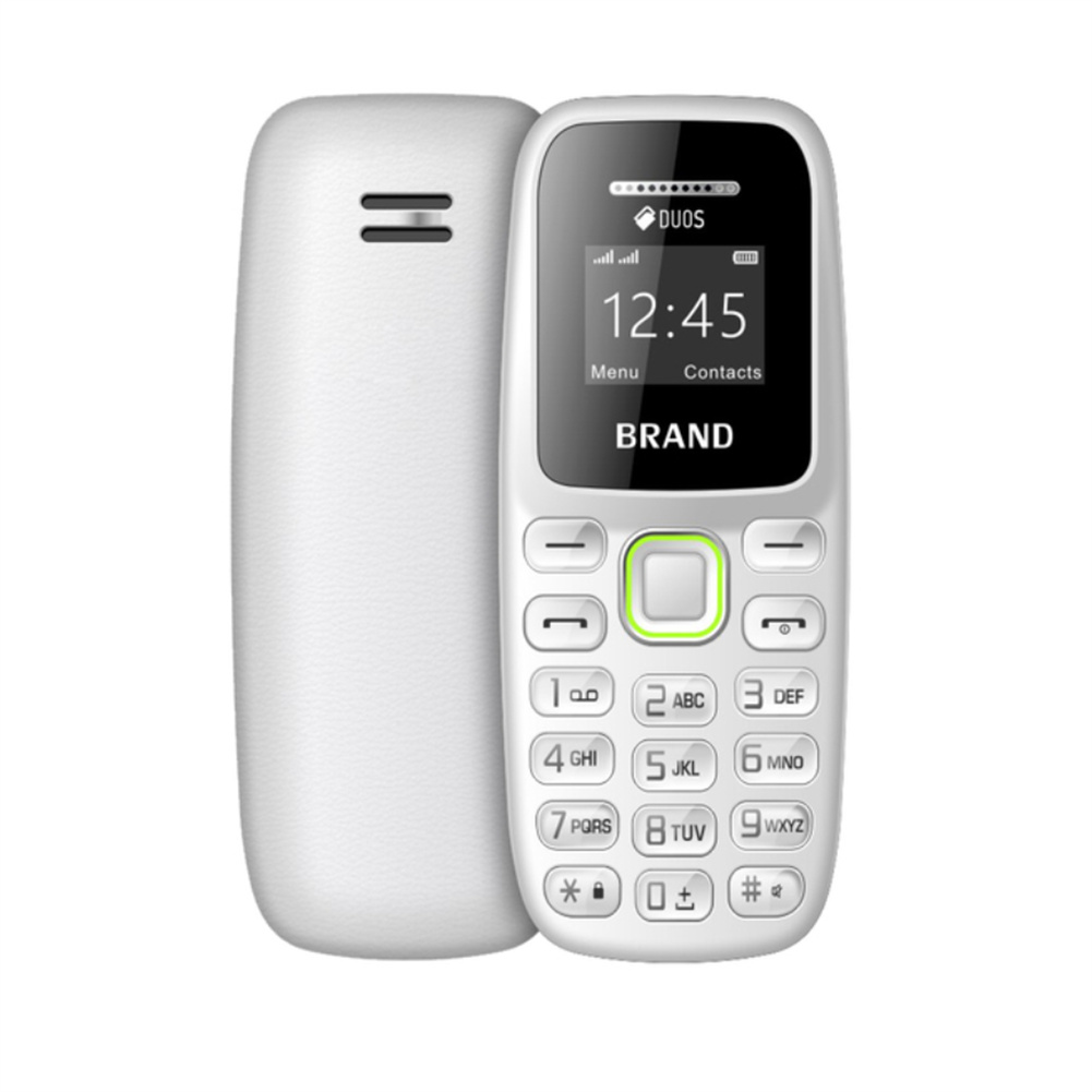 0.66 inch BM310 Mini Mobile Phone MTK6261D 32MB RAM 32MB ROM 380mah Lithium Battery Small Cell Phone White