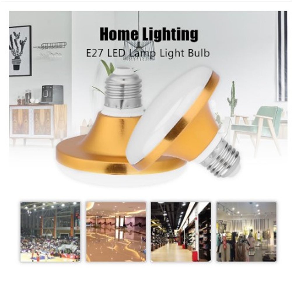 220v E27 60w Energy-saving Led  Light Large Luminous Surface Strong Conductivity Flat Ufo Bulb For Home Office Market Lighting 60w  E27