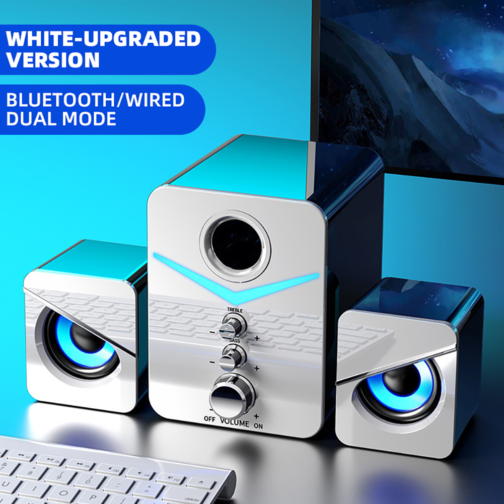 D221 Computer Speakers Wired Bluetooth 5.0 Desktop Combination Audio USB Speake