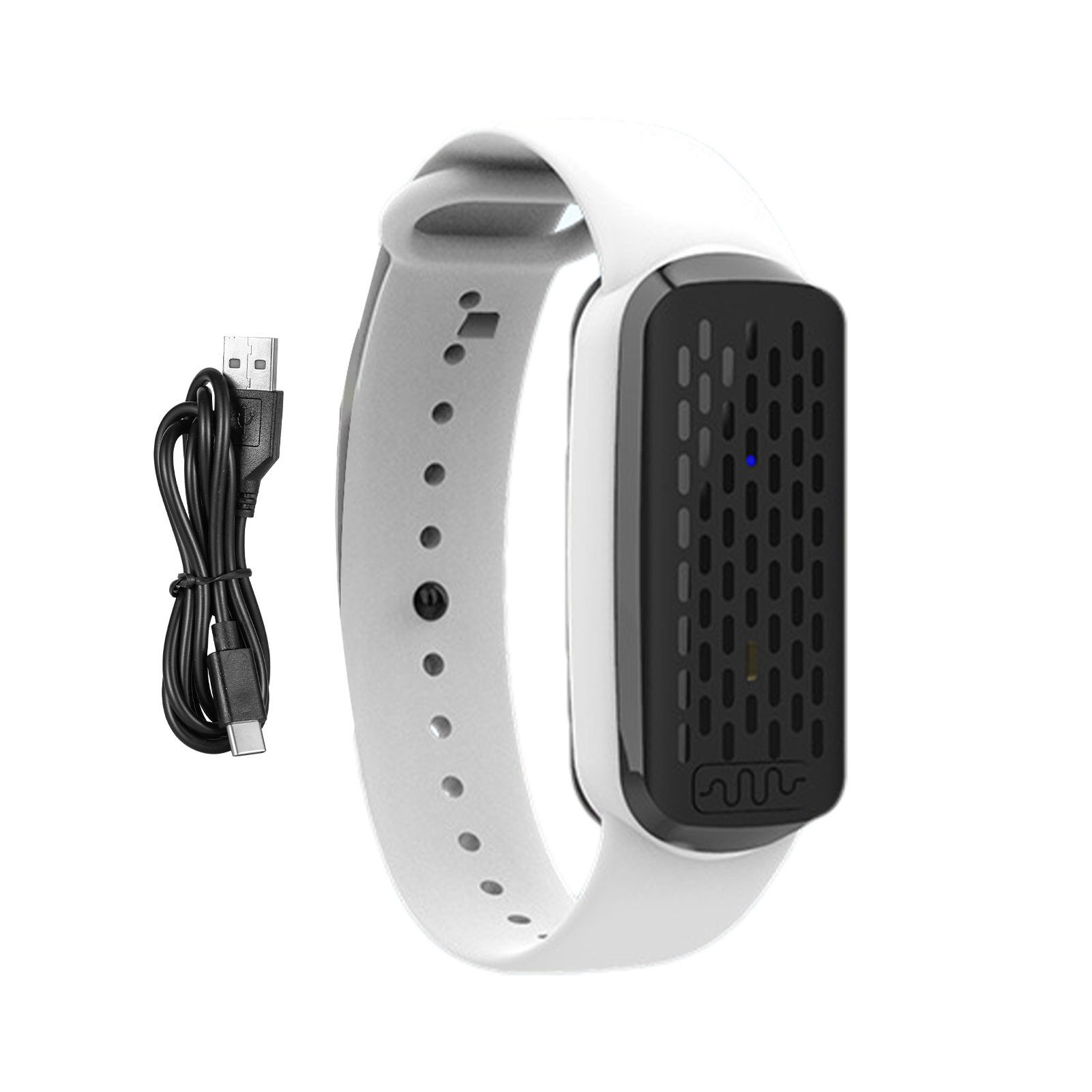 M92 Ultrasonic Mosquito Repellent Bracelet Portable Mosquito Repellent Electronic Watch Anti Bite Electronic Wristband For All Outdoor Activities White