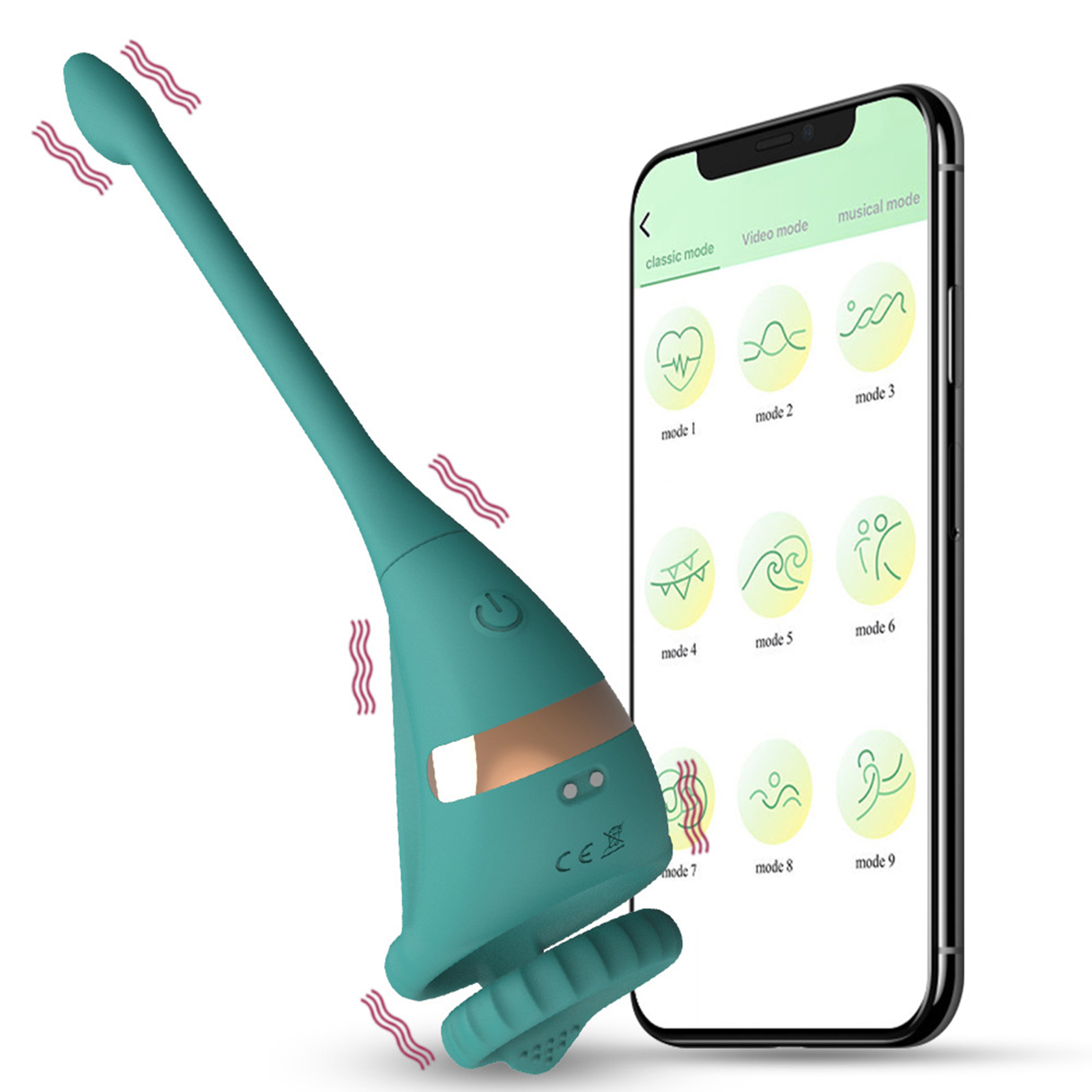 Telescopic Vibrating Butt Plug Anal Vibrator Wireless Cock Penis Ring