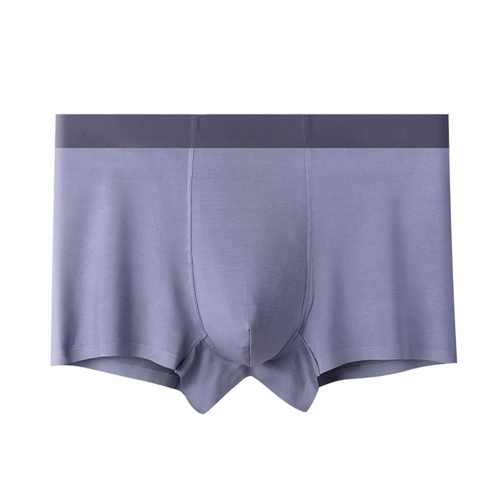 Men Underwear Plus Size Loose Modal Seamless Underpants Middle Waist Solid Color Breathable Underwear elegant gray XL (57.5-70kg)