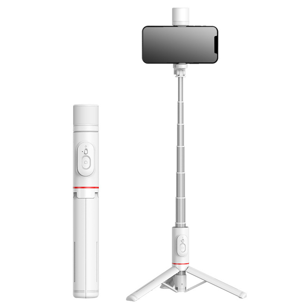 Portable Selfie Stick Tripod Stand Lightweight Handheld Mobile Phone Stand Extension Stabilizer Rod Accessories Sturdy Aluminium Alloy Rod Extendable Phone Tripod Q12S rotating fill light white