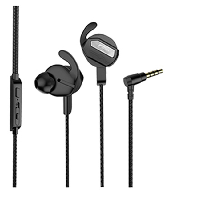 Wired Headphones for PS4 PUBG Gaming Headset Gamer Stereo Earphone with Dual Microphone Earbuds black