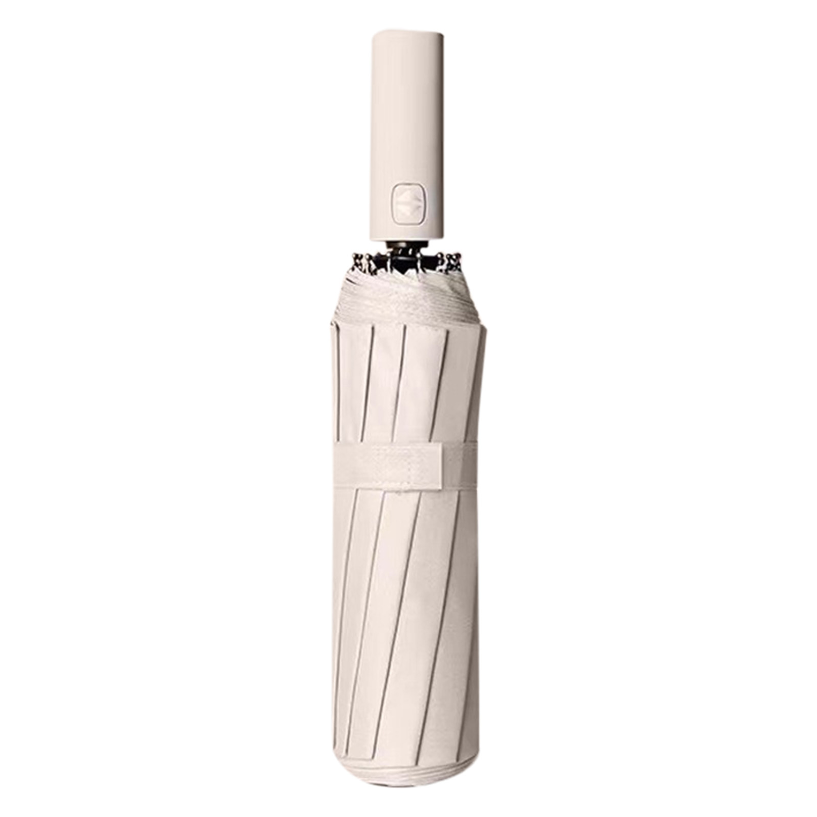 40 Inch Extra Large Windproof Golf Umbrella UV Protection Automatic Open Double Canopy Vented Sun Rain Triple Folding Umbrella Beige