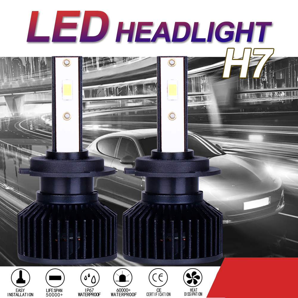 1 Pair Metal F9 Car Led Headlight H4 H7 H11 H13 9004 9005 9006 Decode Front Bulb Lamp Auto Parts H7