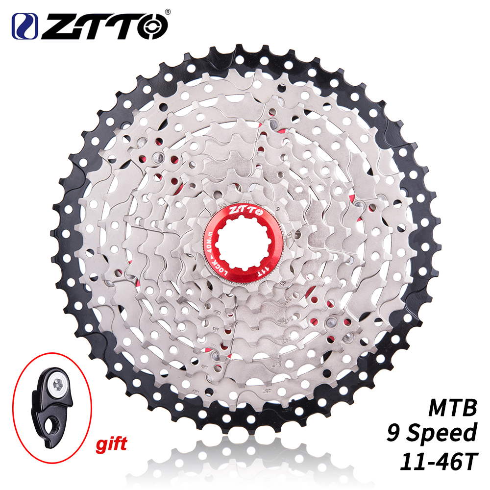 ZTTO 9 Speed 46T MTB Bicycle Cassette Mountain Bike Wide Ratio Sprockets 9s Freewheel 9s 11-46