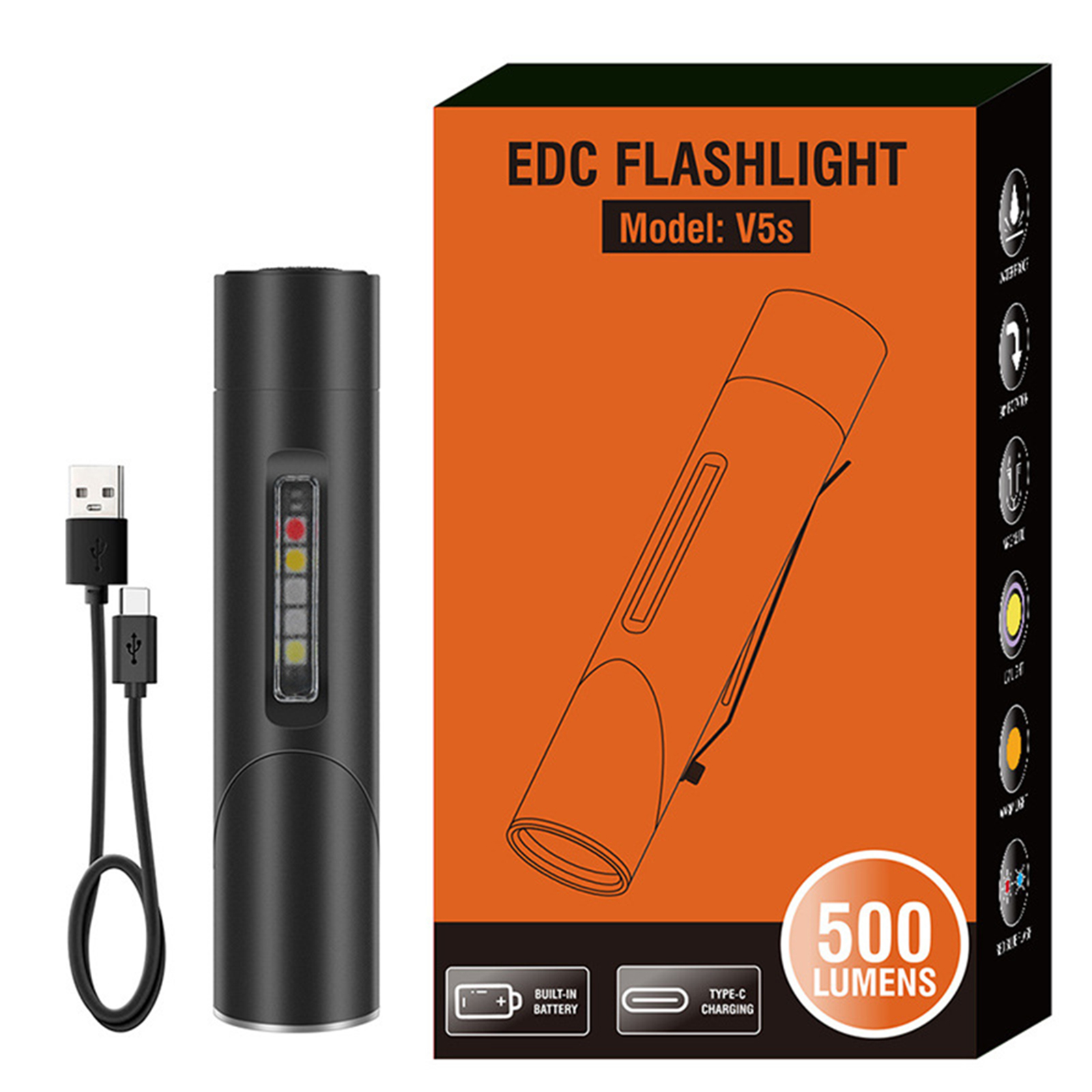 LED Flashlight Super Bright Pocket Flashlights Rechargeable Twist Torch