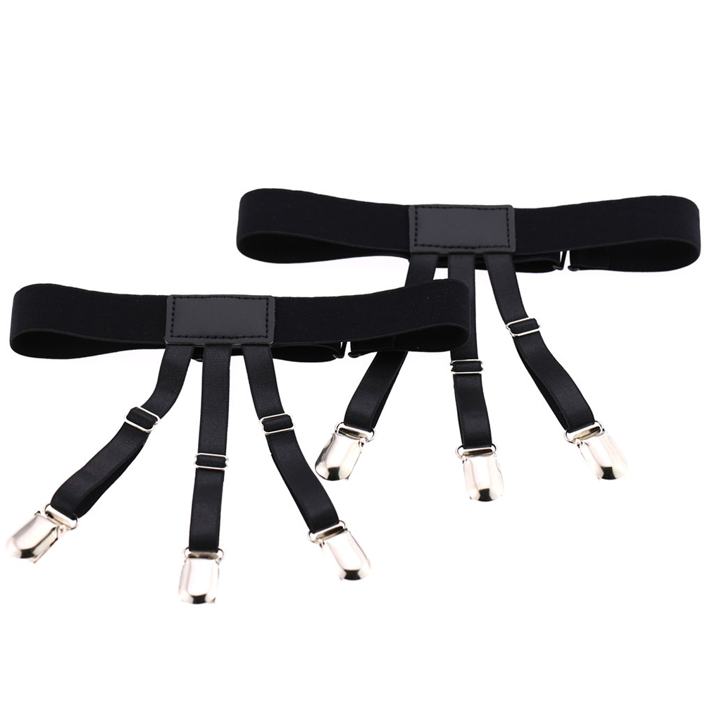 1 Pair Men Shirt Stays Holder Suspenders Elastic Uniform Business Style ...