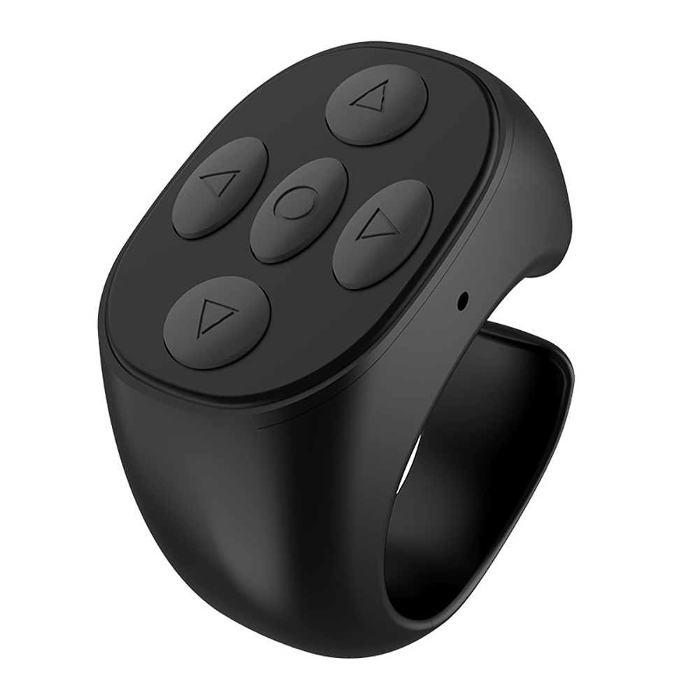 Tik Tok Ring Remote Control Portable Bluetooth-compatible Mobile Phone Selfie Timer Page Turner Controller black