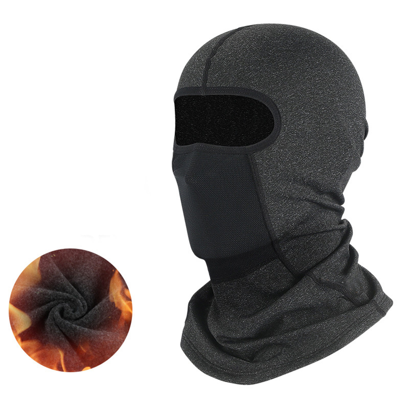 Motorcycle Full Face Mask Winter Warm Helmet For Men Women Cycling Motorbike Windproof Scarf Headgear Mask A1 extended basic gray