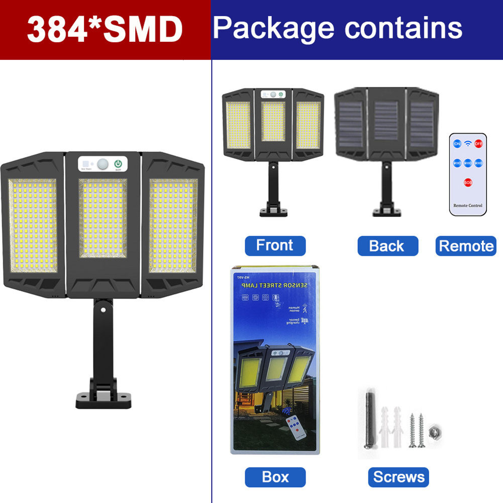 Solar Led Street Light 3 Modes Outdoor Folding Adjustable RC Garden Light