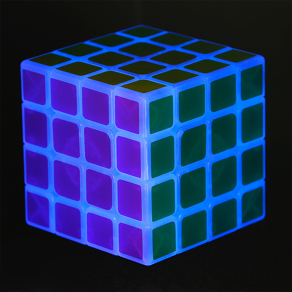 [US Direct] [ZCUBE fourth-order luminous blue cube] good quality and smooth with cheats brochures puzzle cube