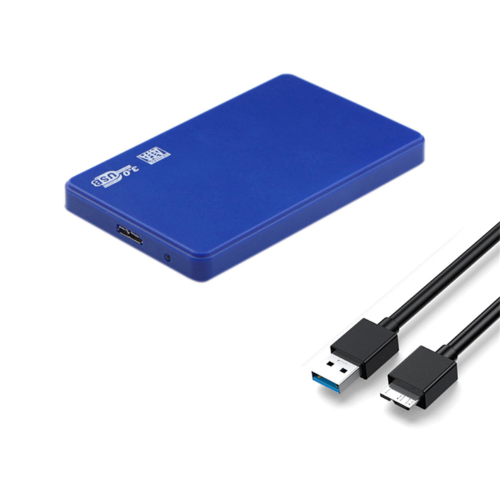 2.5 Inch External Hard Drive Enclosure USB 3.0 5Gbps Hard Drive Case Adapter Tool-Free Portable For SATA HDD SSD blue