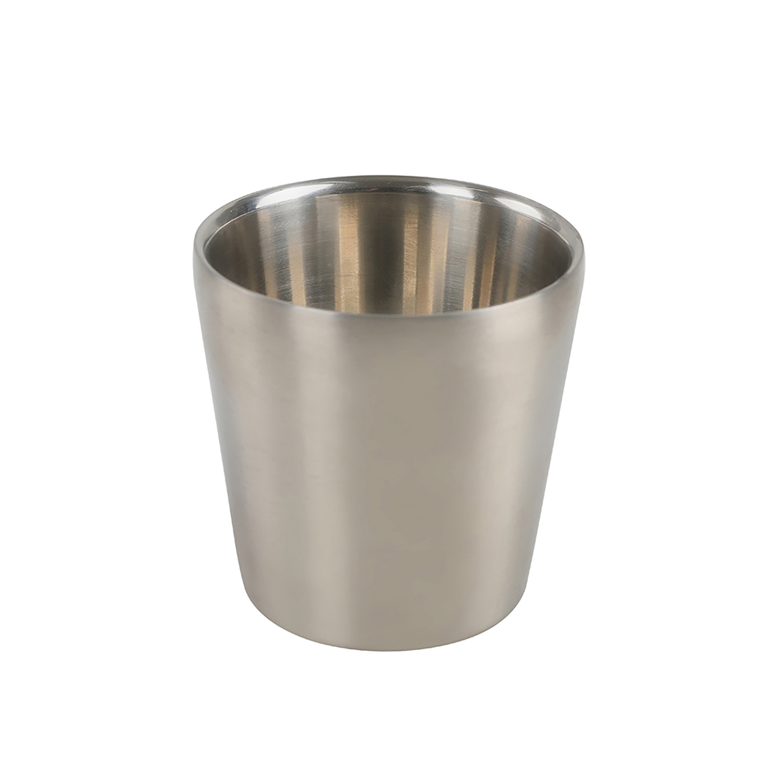 Stainless Steel Cups 6.16oz Double-wall Tumbler Thick SUS304 Stainless Steel Construction Mug Durable Cafe Supplies Cup For Home Restaurant Office Party Camping silver
