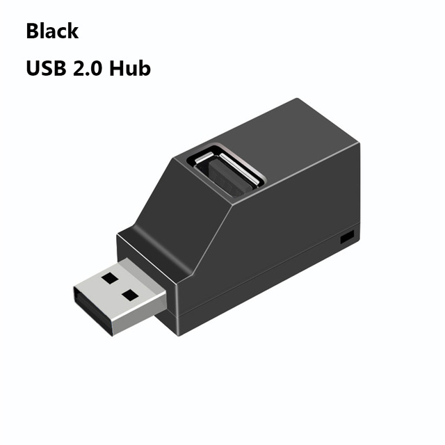 Mini 3 Ports USB 3.0 Splitter Hub High Speed ??Data Transfer Splitter Box Adapter For PC Laptop MacBook Pro Accessories black_USB2.0