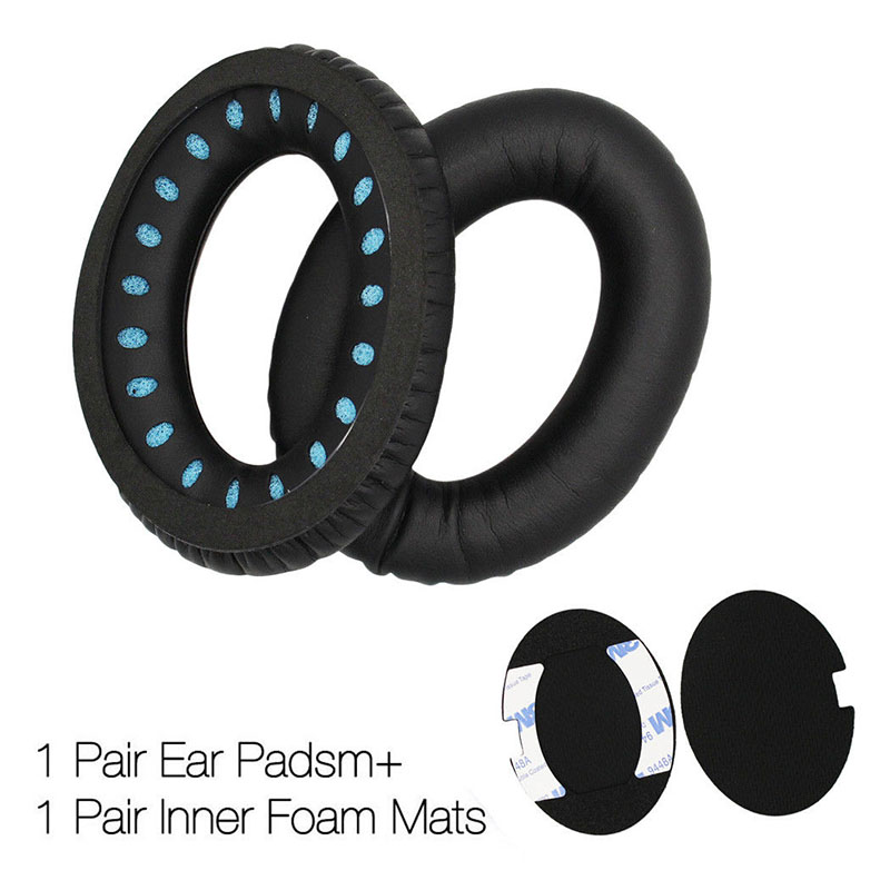 Replacement Cushions Ear Pads Headband for BOSE QuietComfort QC15 QC2 Headphones black