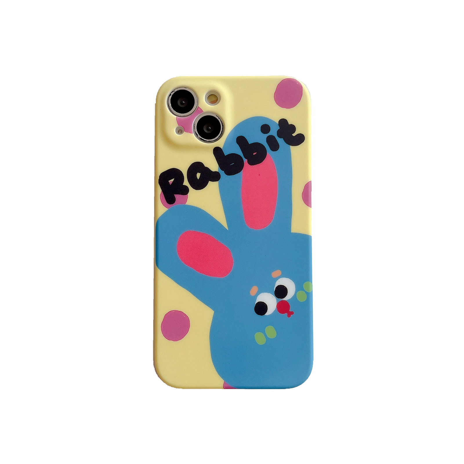 Cartoon Polka Dot Rabbit Phone Case Precise Hole Position Shockproof Protective Cover