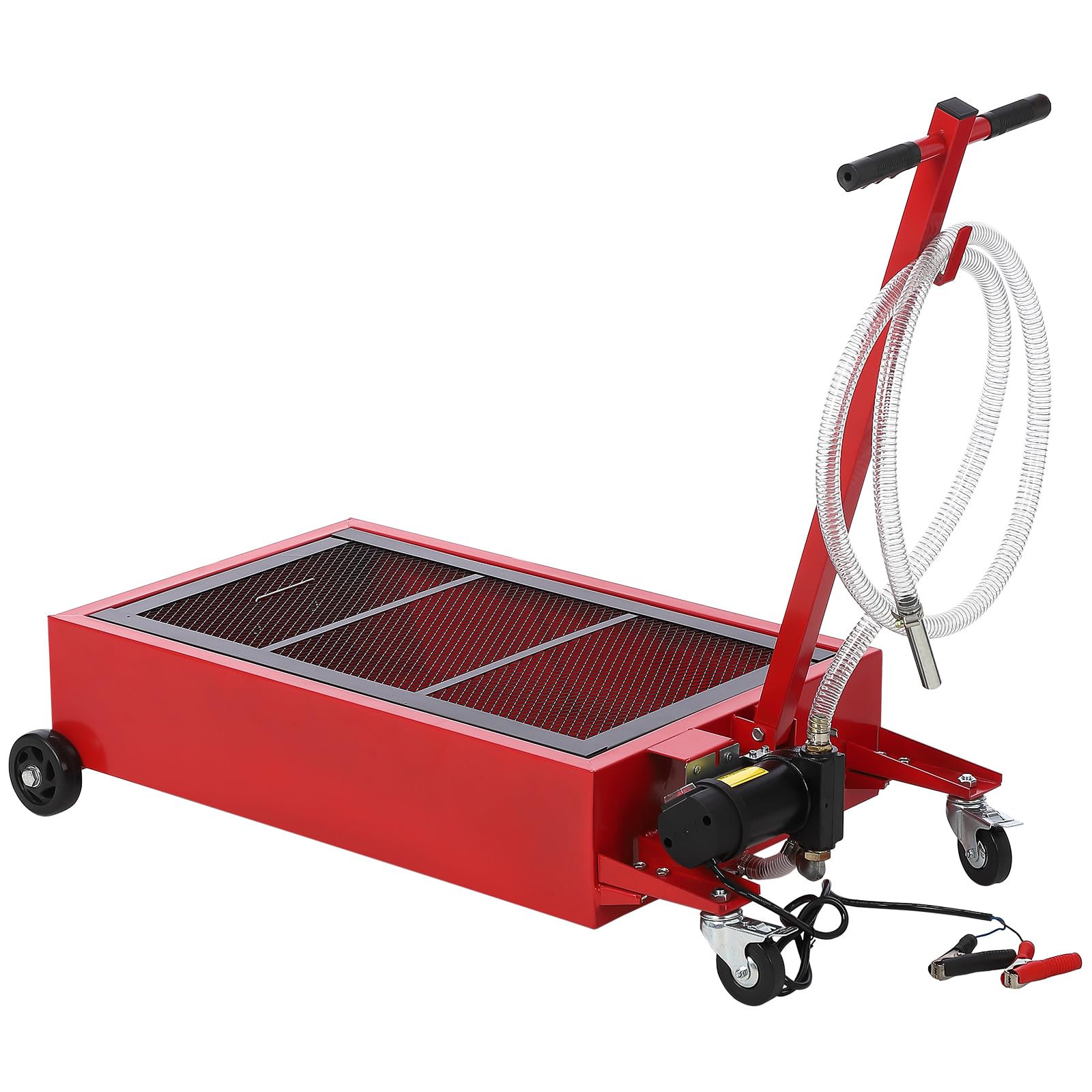 US GARVEE 20 Gallon Oil Drain Pan Oil Drain Tank with 12V Electric Pump 76L Low Profile Oil Drain Pan