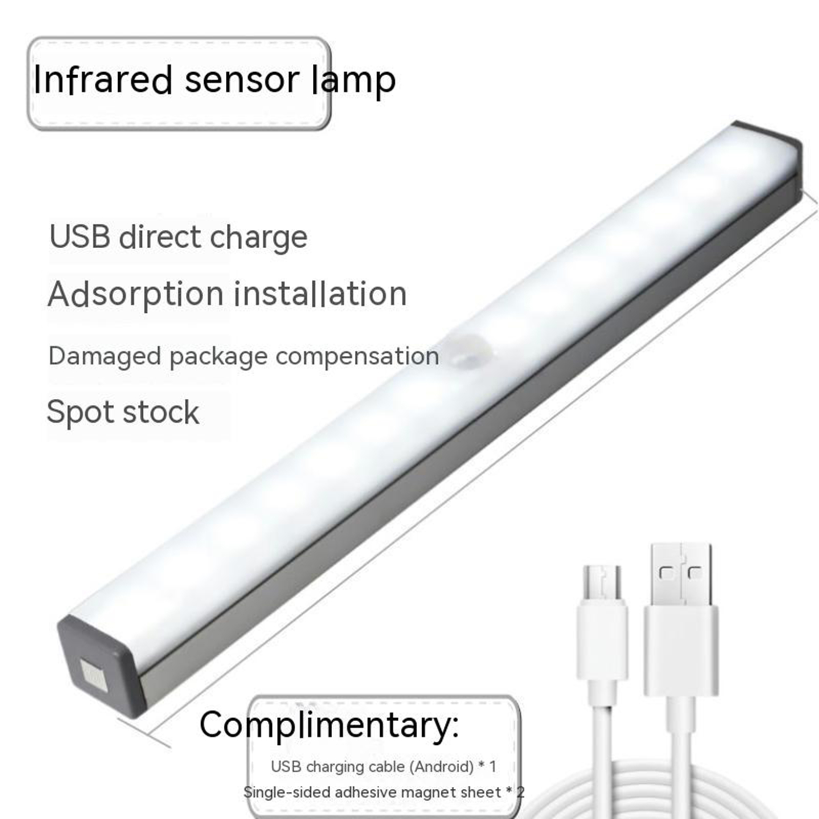 Led Human Body Sensor Night Light Stepless Dimming Charging