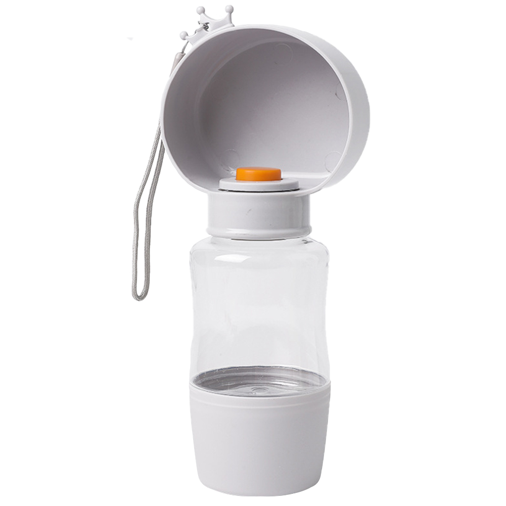 Pet Dog Water Bottle For Walking Portable Dog Travel Water Bottle Food Jars Water Dispenser Container For Puppy Small Medium Large Dogs Crown-Gray