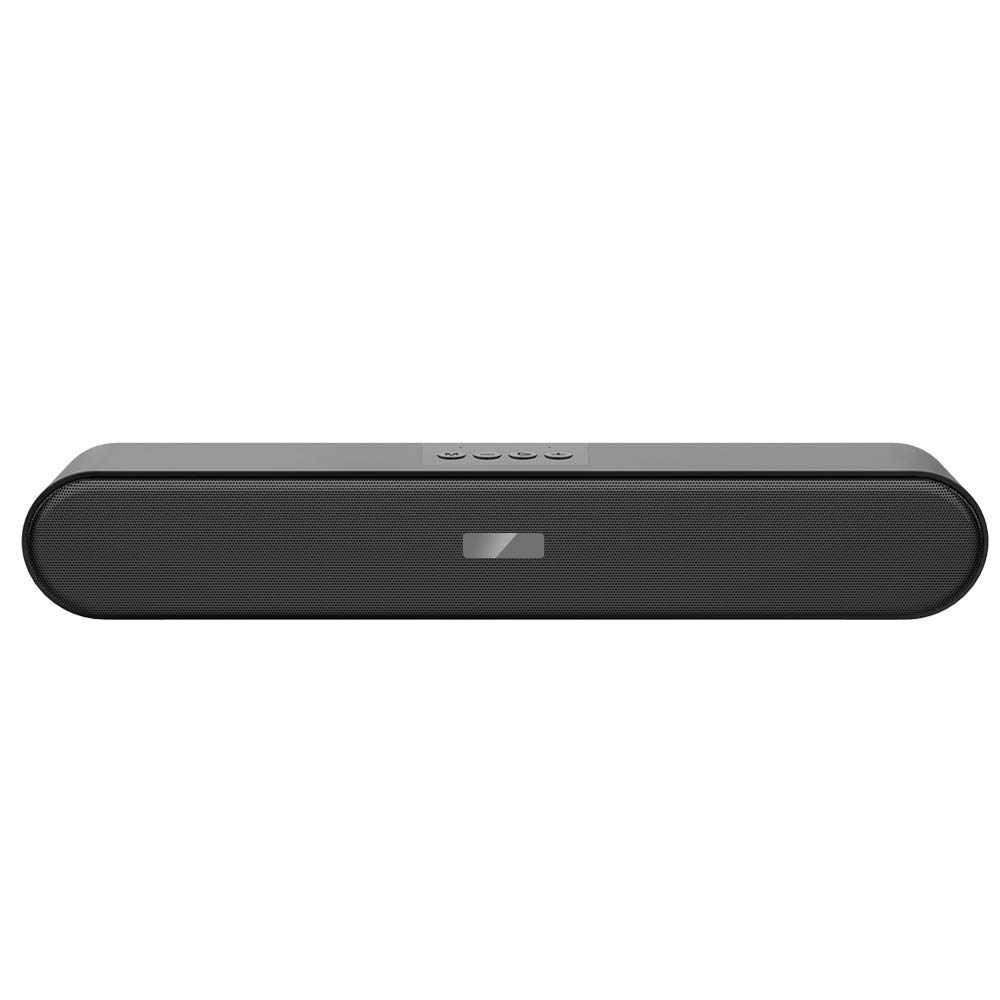 Soundbar with Mic AUX FM USB Micro SD Subwoofer Bluetooth Speaker for Mobile Phone Laptop black