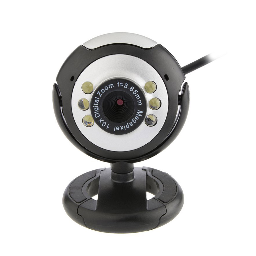 Wholesale USB Video  Camera Six Lights Night Vision Camera Computer cam With Mic For Pc