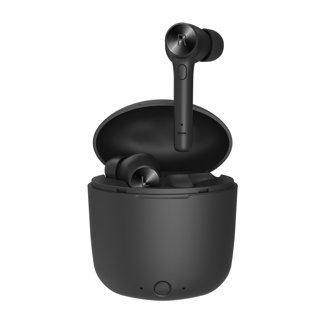 TWS Wireless Stereo Headset Bluetooth In-ear Earphone with Large Capacity 600MA Charging Box black