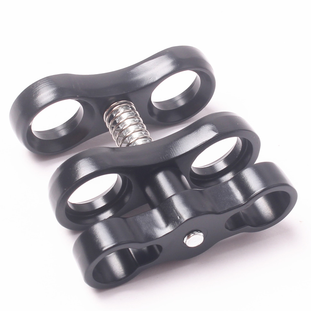 Dive Lights Butterfly Ball Clip Arm Mount Clamp Aluminum Alloy Mini Diving Adapter Hole Bracket Butterfly-Type Holder Butterfly clip