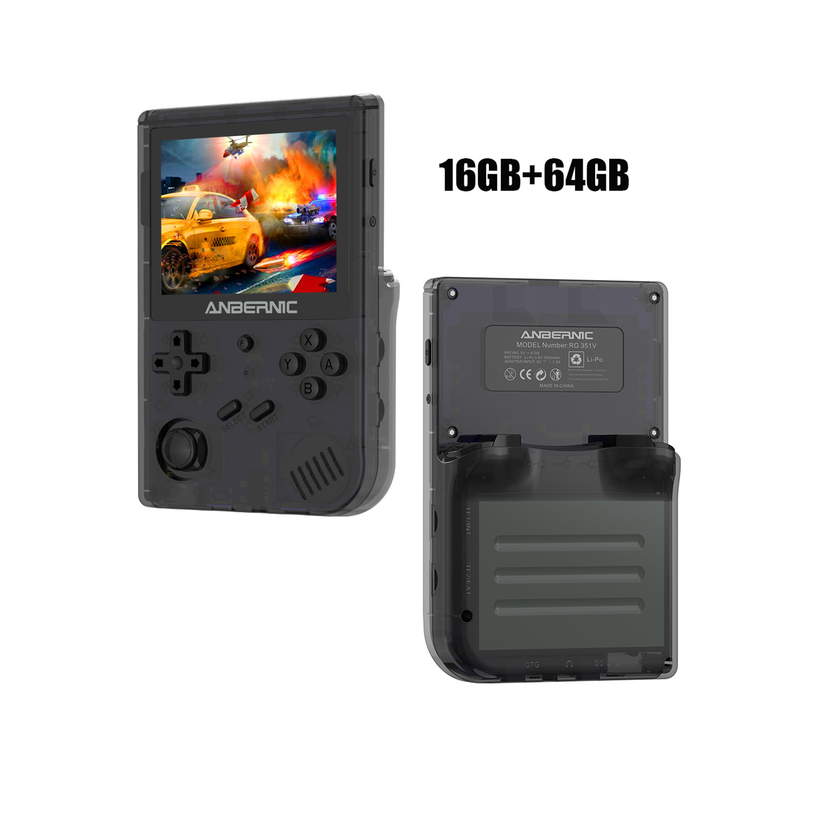 RG351V Retro Handheld Game Console 3.5-Inch Screen Video Games System