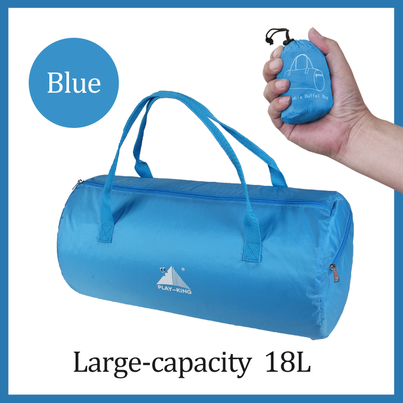 Sport Training Gym Bag Wearable foldable travel bag Waterproof bags Outdoor Sporting Tote sport bag blue_18 inches
