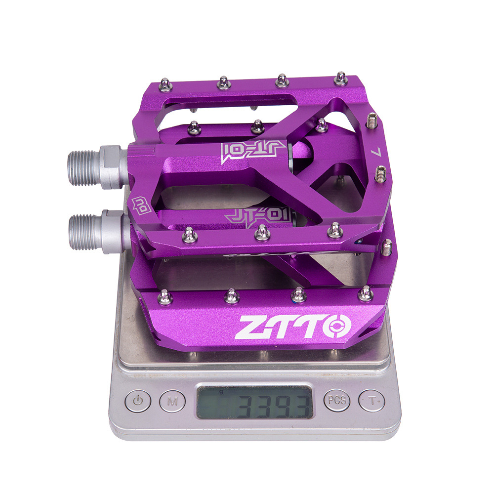 ZTTO MTB Road Bike Ultralight Bicycle Pedals Mountain CNC AL Alloy Hollow Anti-slip Bearings Bicycle Pedals Cycling Part purple