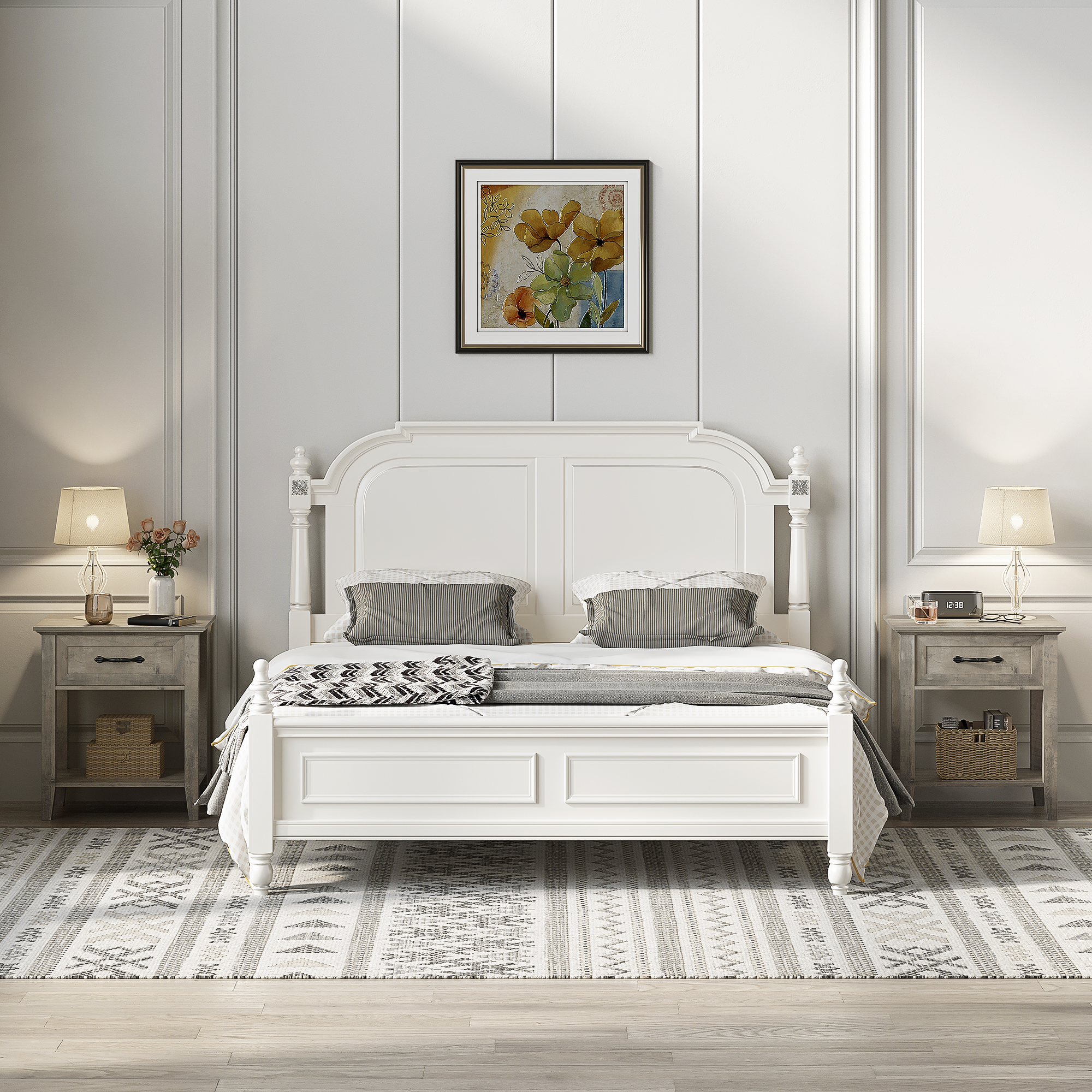 US GARVEE nightstands, 2pcs-Grey
