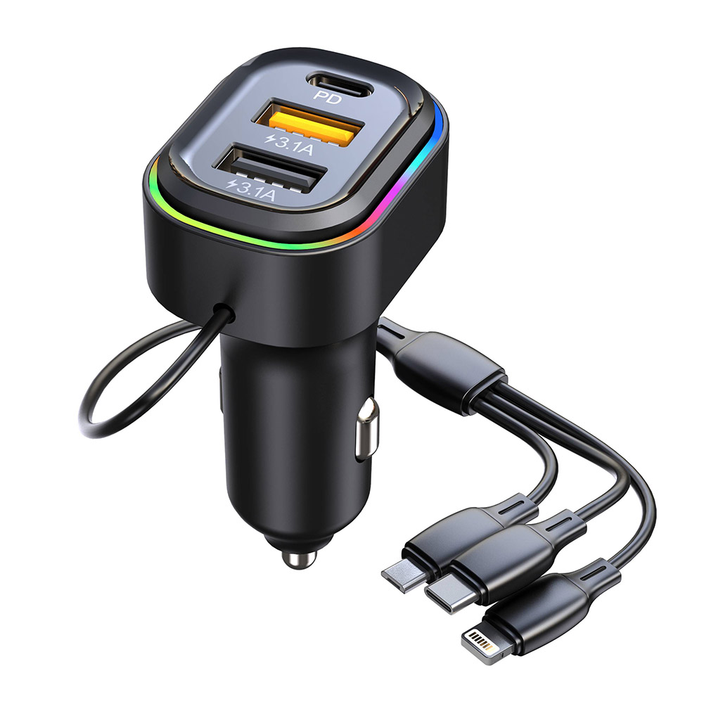 Wholesale K5 Car Charger 36w Fast Charging Multifunctional Adapter Mp3
