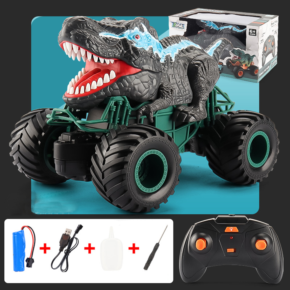 2.4g Spray Dinosaur Remote Control Car Rex Climbing Off-road Vehicle Tyrannosaurus Rex Car Grey