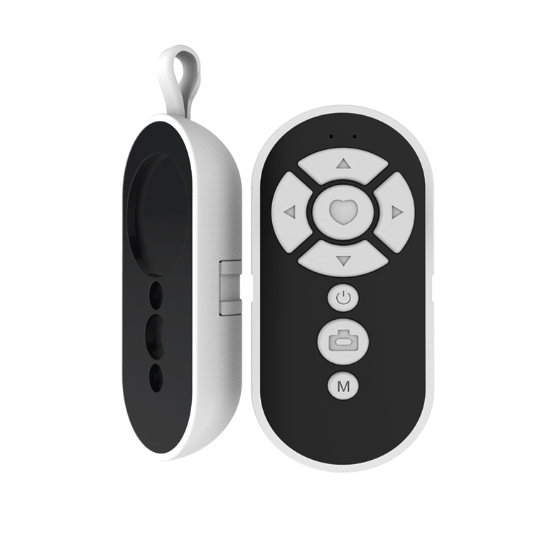 Camera Remote Controller  Wireless Bluetooth Shutter Handheld Battery Powered Remote Control  white