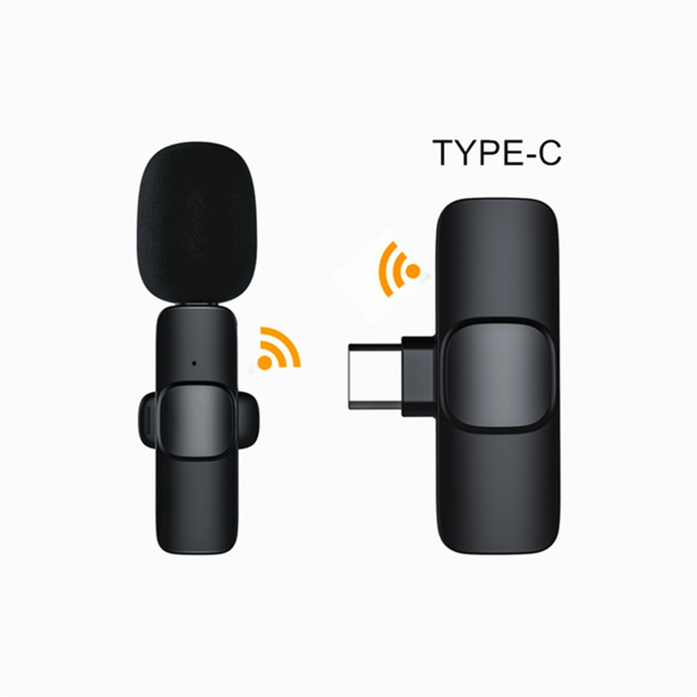 Wireless Lavalier Microphone Professional Lapel Noise Reduction Wireless Lavalier Microphones For Video Recording Interview One-to-one type-C interface
