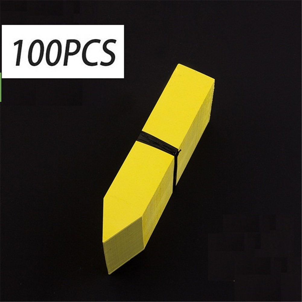 100pcs Plant  Tag Garden Label Plastic Hanging Waterproof Tagging Nursery Pot Marker yellow