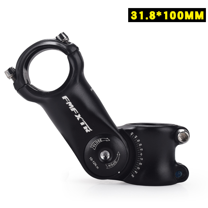 Adjustable Bicycle Stem Riser 25.4mm/31.8mm Road Mountain Bike Stem Aluminum Alloy Bicycle Parts Cycling Accessories MTB Stem Adjustable handle 31.8*100mm