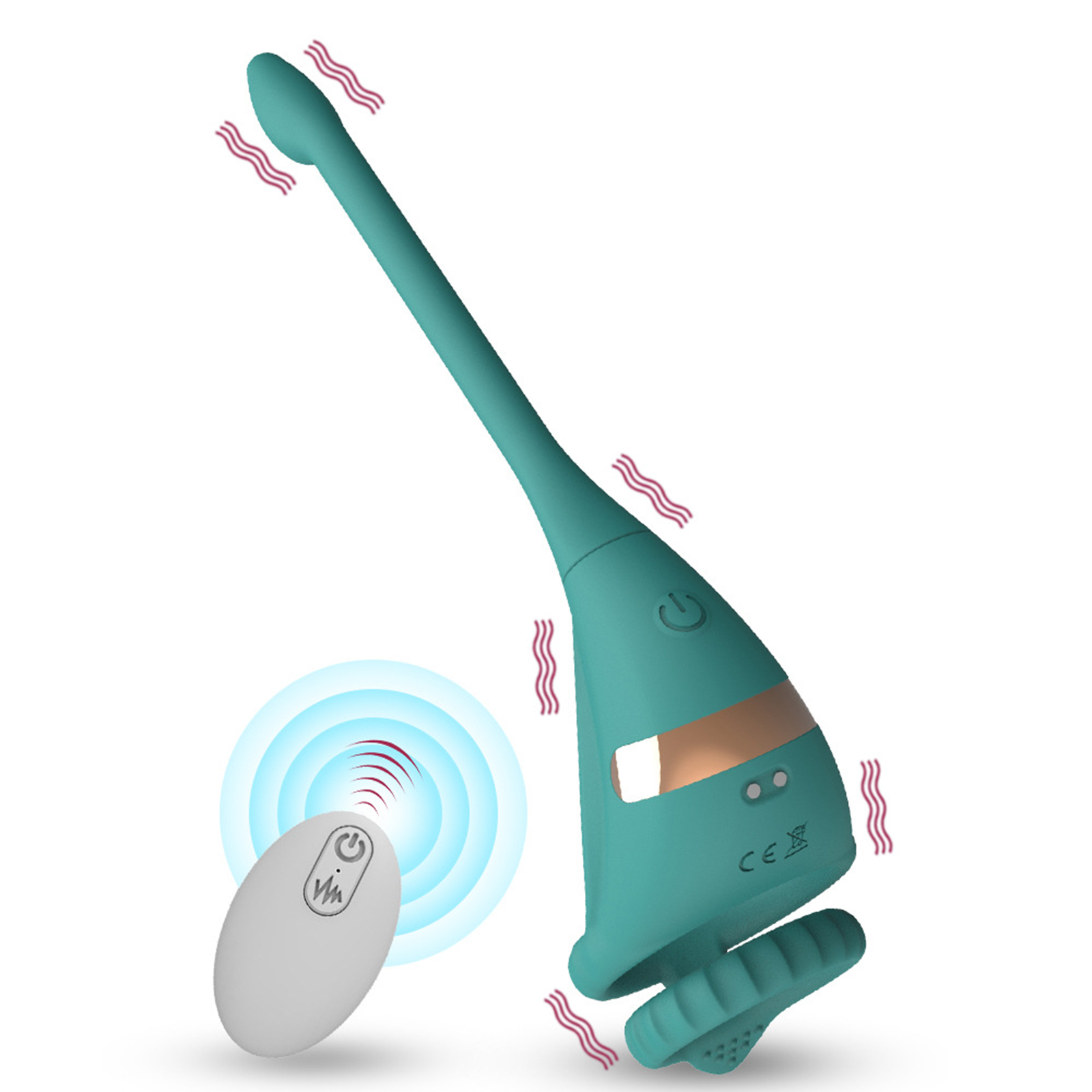 Telescopic Vibrating Butt Plug Anal Vibrator Wireless Cock Penis Ring