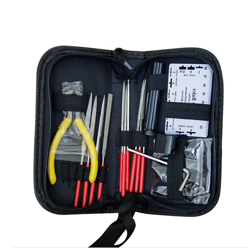 Professional Guitar Care Tool Set Repair Maintenance Tech Kit for Acoustic Electric Bass Guitar Tools Kit Accessories color random