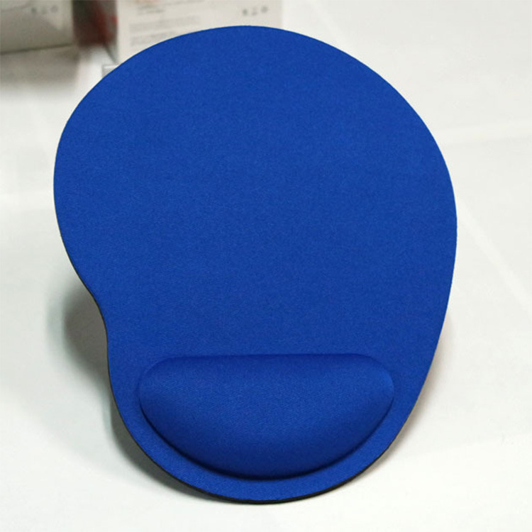 Computer Mouse Pad Solid Color Wrist Protection Anti-slip Pad  blue