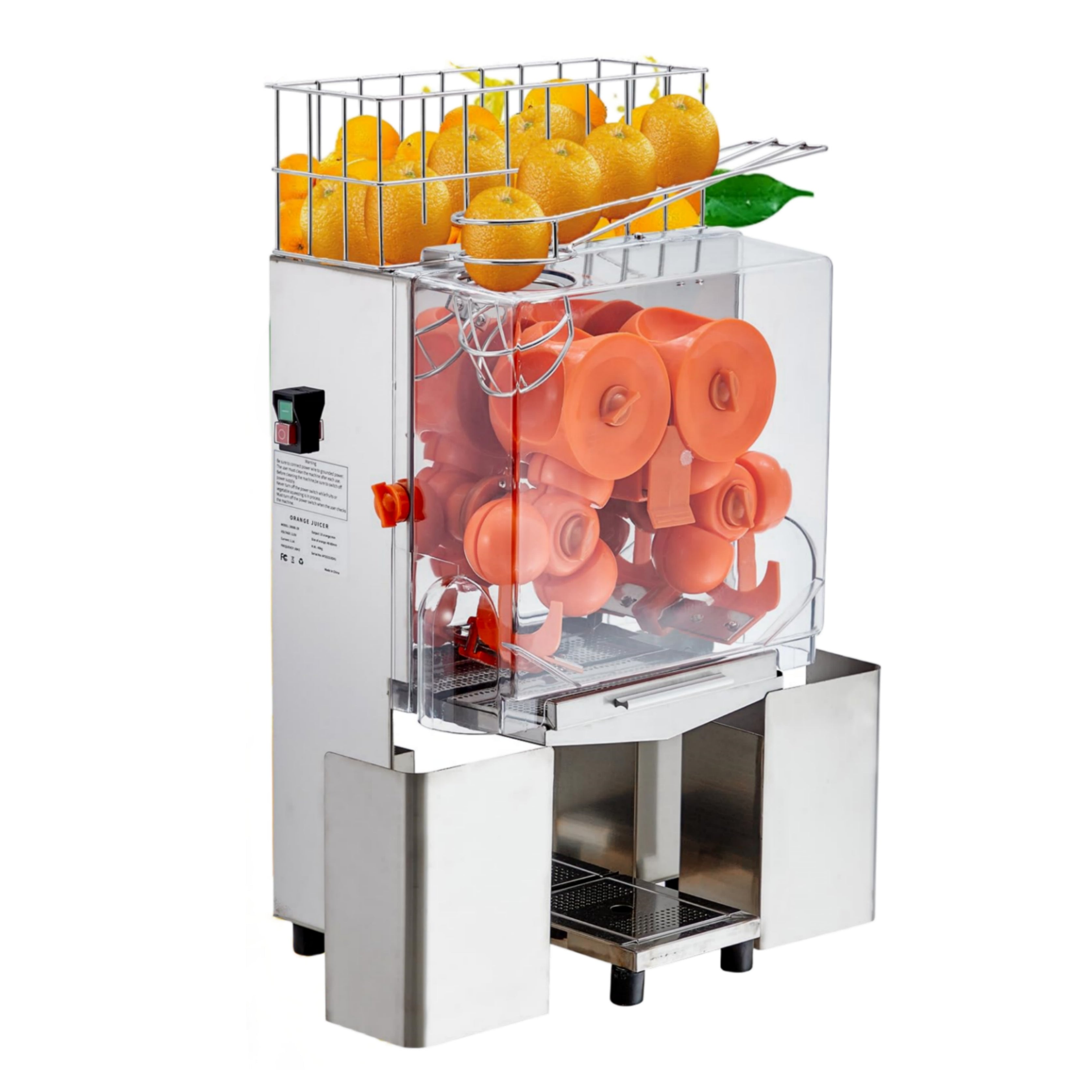 US GARVEE Commercial Juicer Machine 110V 120W Orange Squeezer Electric Juice Machine Semi-automatic