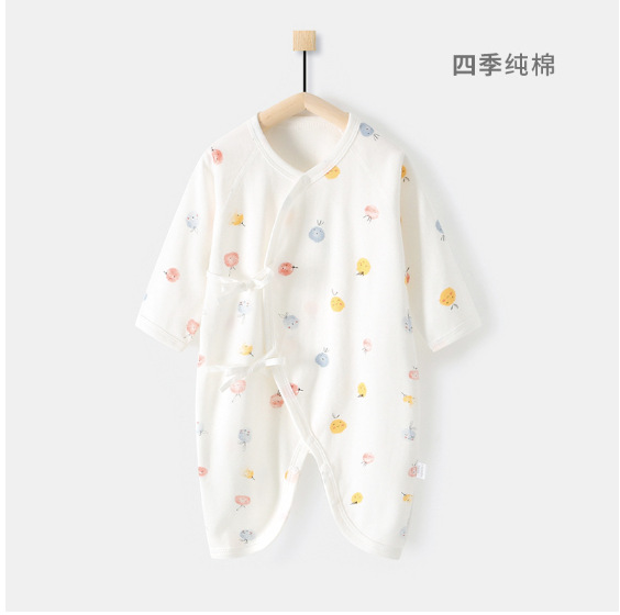 Baby Girls Boys Romper Casual Long Sleeves Cute Printing Cotton Breathable Jumpsuit For 0-6 Months Newborn fruit 1-3M 59cm