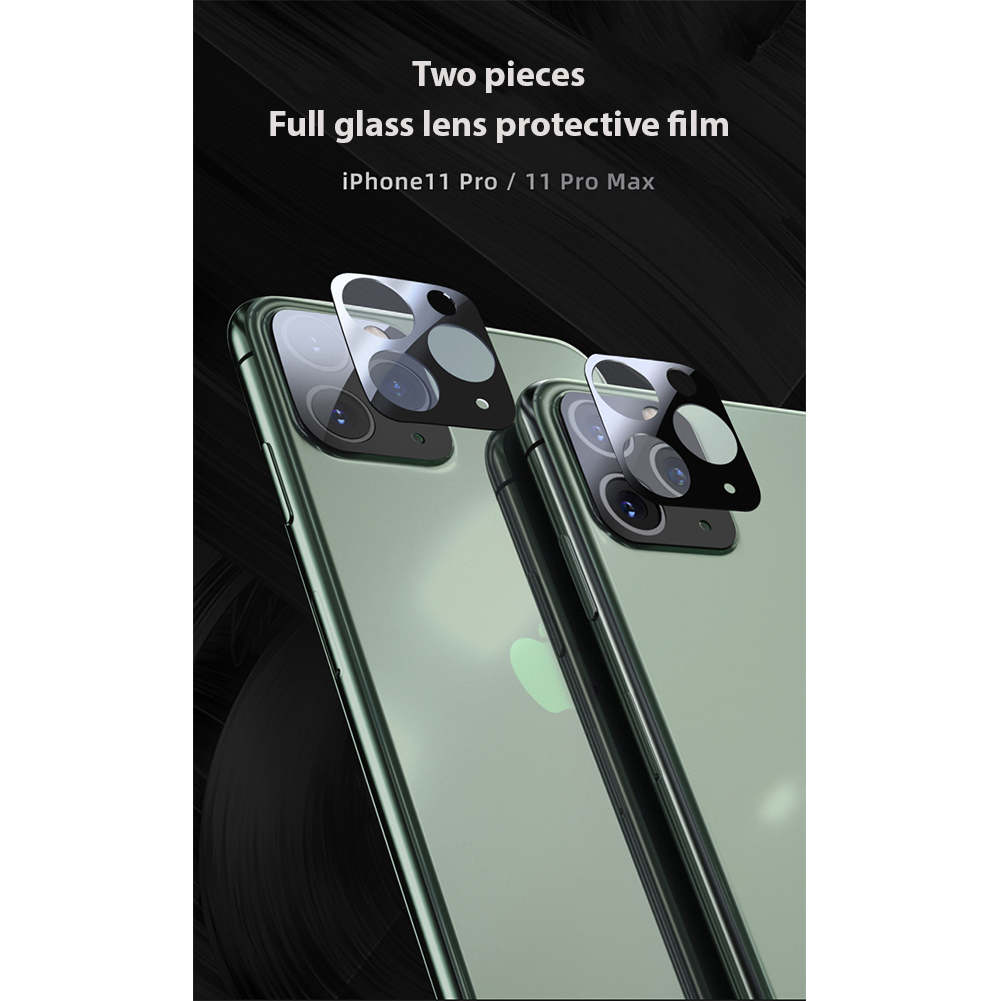 2pcs Camera Lens Film Screen Protector Glass Rear Lens Protective Glass Film for 11 Pro Max 11 11 Pro Two pieces - all glass - lens film_iPhone11-6.1 inch
