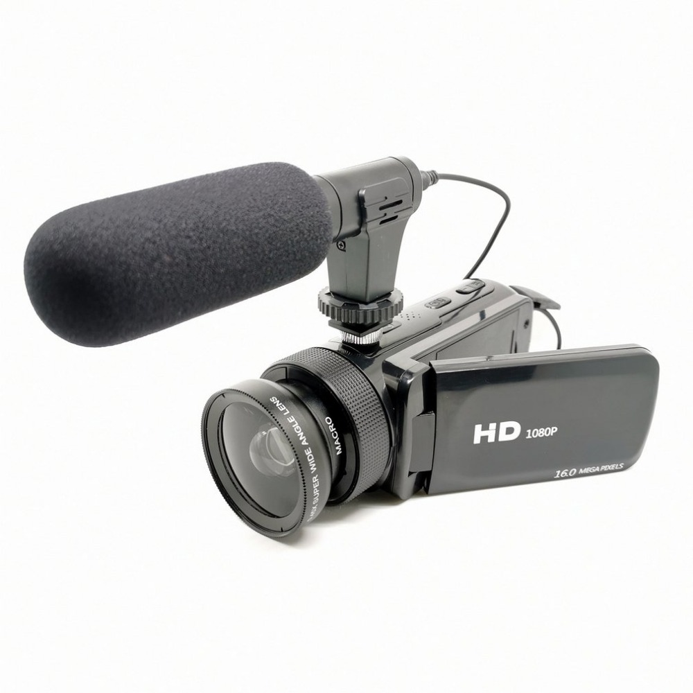 D100 HD Digital Video Camera with Wide Angle Lens Microphone DV Camcorder
