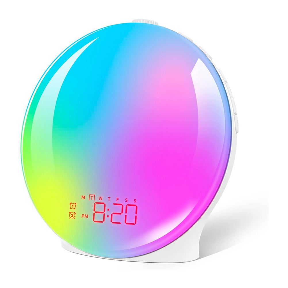 Sun Up Alarm Clock, Sun Up Light LED Lamp Sun Up and Sunset Sound Simulation