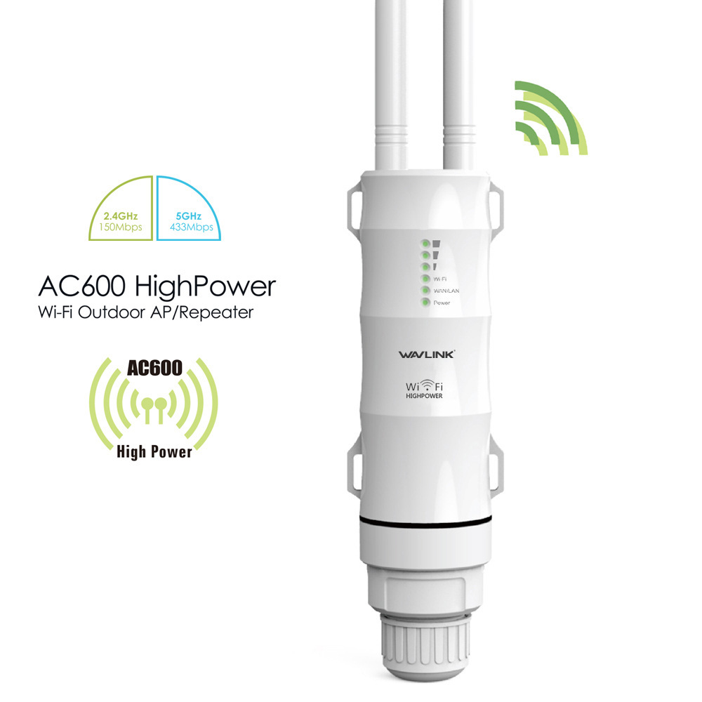 AC600 Outdoor Wifi AP/ Repeater / WISP High Power 2.4GHz/5Ghz Wifi Router with Dual Antenna US plug