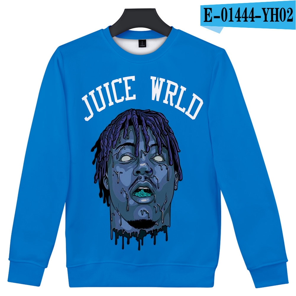 Wholesale Men Women Sweatshirt JUICE WRLD Head Portrait Printing Crew