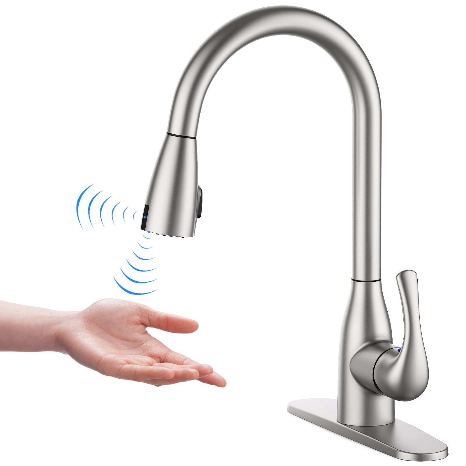 US GARVEE Touchless Kitchen Faucet With Pull Down Sprayer Double Sensor Pulldown Faucet